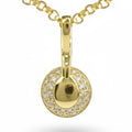 Natural Yellow Citrine Sterling Silver Pendant by Fine Color Jewels