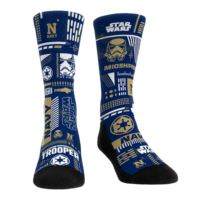 Navy Midshipmen - Star Wars - Stormtrooper Pattern by Rock 'Em Socks