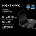 NETGEAR Nighthawk 12-Stream WiFi 6E Router (RAXE500) (Refurbished) by DailySale