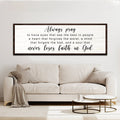 Never Lose Faith In God Sign by Tailored Canvases