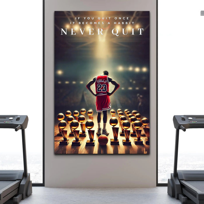 Never Quit - Sport Wall Art by Tailored Canvases