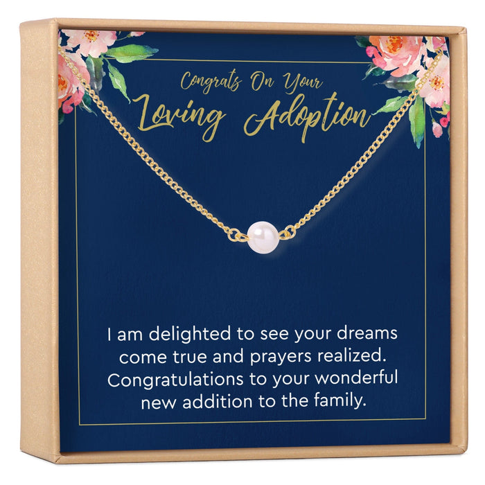 New Adoption, Adoption Shower Gift Pearl Necklace by Dear Ava