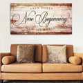 New Home New Beginning New Memories Sign IV by Tailored Canvases