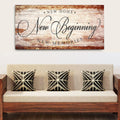 New Home New Beginning New Memories Sign IV by Tailored Canvases
