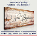 New Home New Beginning New Memories Sign IV by Tailored Canvases