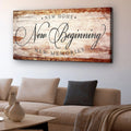 New Home New Beginning New Memories Sign IV by Tailored Canvases