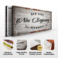 New Home, New Beginning Sign by Tailored Canvases