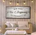New Home, New Beginning Sign IV by Tailored Canvases
