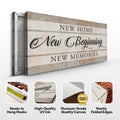 New Home New Beginning Sign VI by Tailored Canvases
