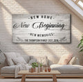 New Home Sign by Tailored Canvases