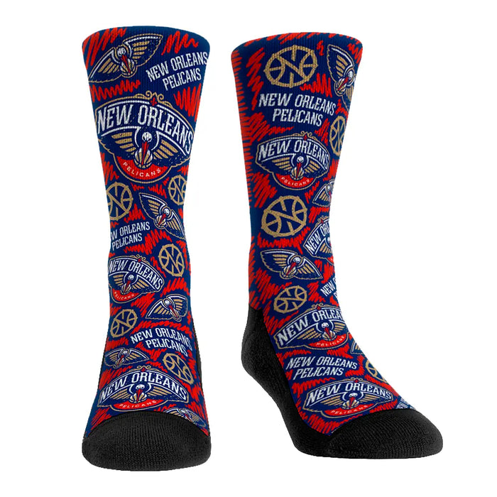 New Orleans Pelicans - Logo Sketch by Rock 'Em Socks