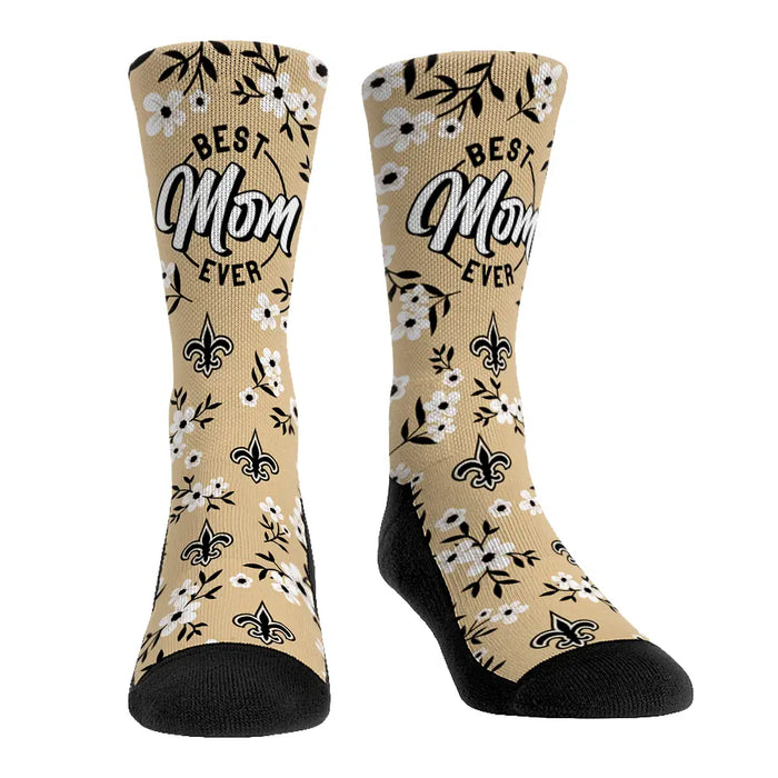 New Orleans Saints - Best Mom Floral by Rock 'Em Socks