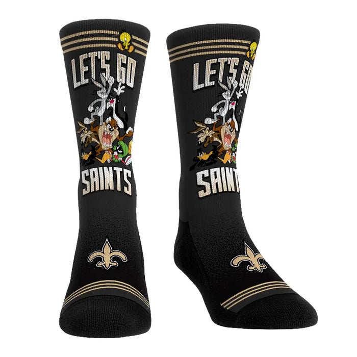 New Orleans Saints - Looney Tunes - Team Pile Up by Rock 'Em Socks