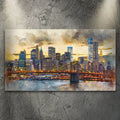 New York City Night View Canvas Wall Art by Tailored Canvases