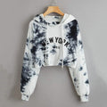 New York Graphic Tie-Dye Cropped Hoodie by DailySale