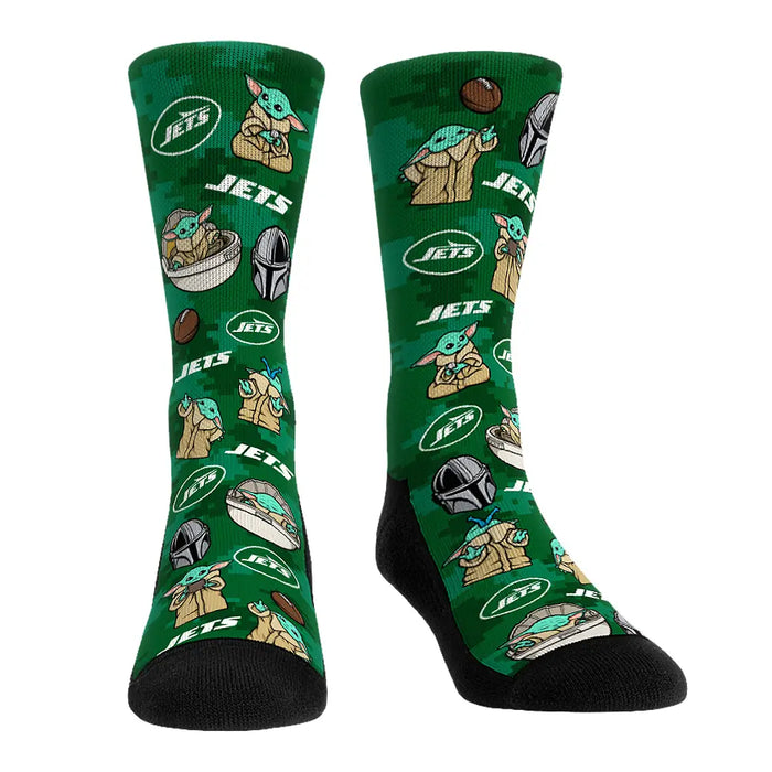 New York Jets - Star Wars - Grogu All-Over by Rock 'Em Socks