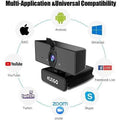 USB FHD Web Computer Camera with Dual Microphone & Privacy Cover by DailySale