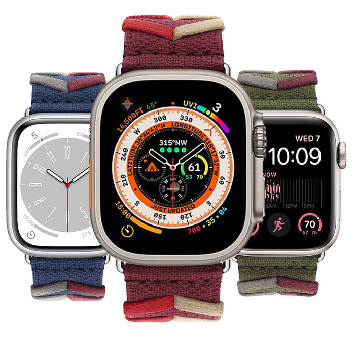 Nylon Sport Armband for Apple Watch Series 1–11 & Ultra by Arleathercraft