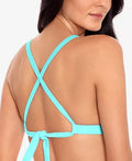 Salt + Cove Crochet X-Back Triangle Bikini Top, Size Medium by Vanessa Jane