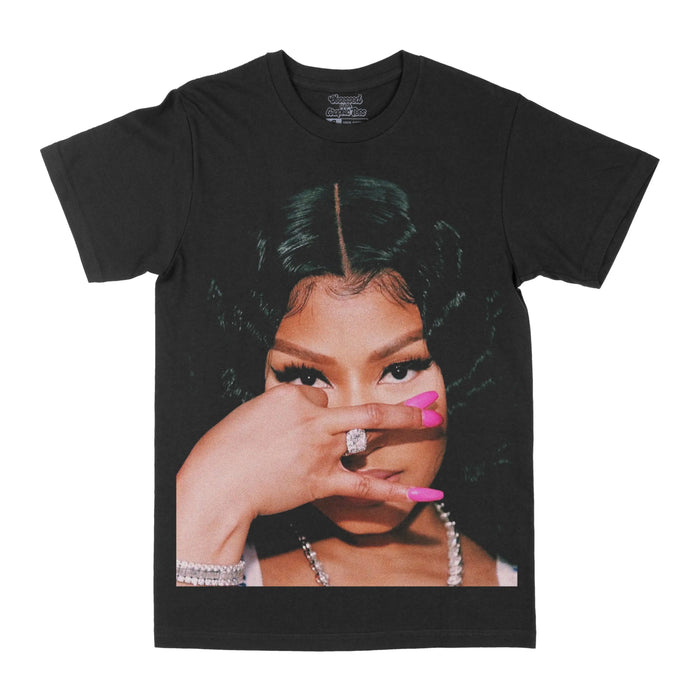 Nicki Minaj "Big Face Black Hair" Graphic Tee by Obsessed with graphic tees