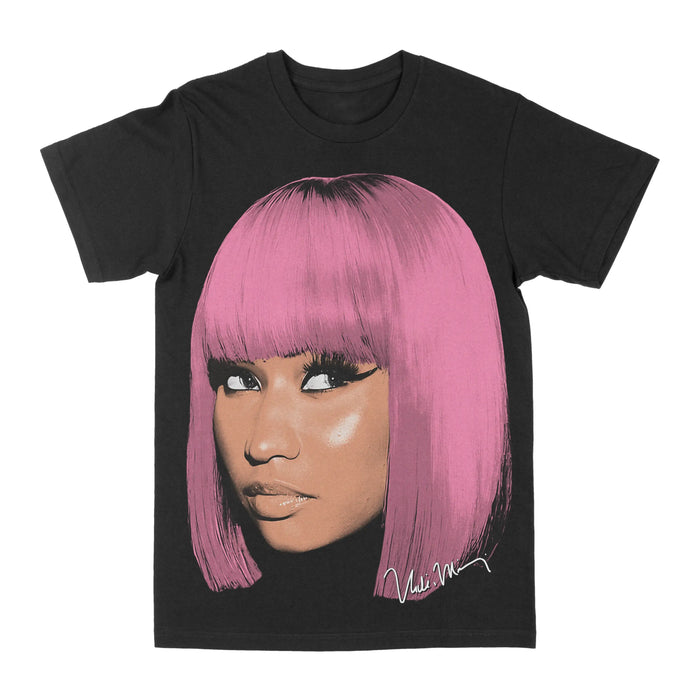 Nicki Minaj "Big Face Pink Hair" Graphic Tee by Obsessed with graphic tees