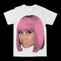 Nicki Minaj "Big Face Pink Hair" Graphic Tee by Obsessed with graphic tees