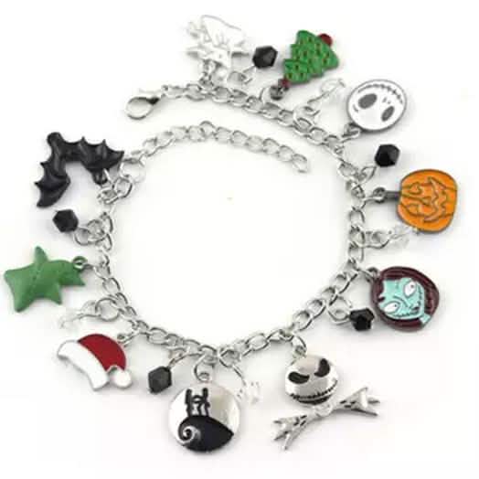 Nightmare Before Christmas Jack Skellington Sally Gothic Bracelet by DailySale