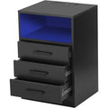 Nightstand with 3 Drawers, Cabinet and USB Charging Ports by DailySale