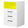 Nightstand with 3 Drawers, Cabinet and USB Charging Ports by DailySale