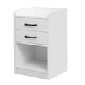 Nightstand with Charging Station and LED Lights by DailySale