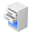 Nightstand with Charging Station and LED Lights by DailySale
