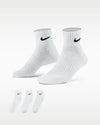 Nike 3pk Men’s Everyday Training Dri-Fit Ankle Socks, Size L - White Color