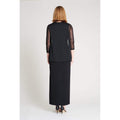 Connected NINA Black Eyelash Metallic floor-length dress, Size 6 by Vanessa Jane