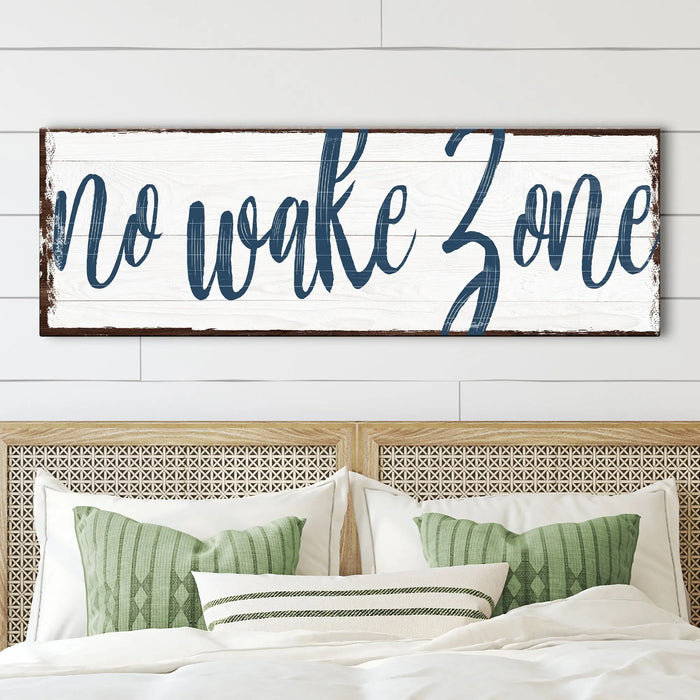 No Wake Zone Sign XV by Tailored Canvases