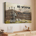 No Weapon That Is Formed Against You Will Prosper Isaiah 54:17 Faith Sign II by Tailored Canvases