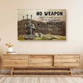 No Weapon That Is Formed Against You Will Prosper Isaiah 54:17 Faith Sign II by Tailored Canvases