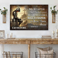 No Weapon That Is Formed Against You Will Prosper Isaiah 54:17 Faith Sign III by Tailored Canvases