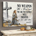 No Weapon That Is Formed Against You Will Prosper Isaiah 54:17 Faith Sign IV by Tailored Canvases