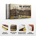 No Weapon That Is Formed Against You Will Prosper Isaiah 54:17 Faith Sign II by Tailored Canvases