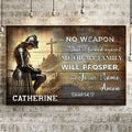 No Weapon That Is Formed Against You Will Prosper Isaiah 54:17 Faith Sign III by Tailored Canvases