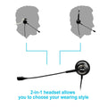 Noise Canceling Headset Convertible RJ9 Earphone with Microphone Adaptor by DailySale