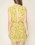 Nola Floral Print Ruched Dress by Boutique 23