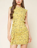Nola Floral Print Ruched Dress by Boutique 23