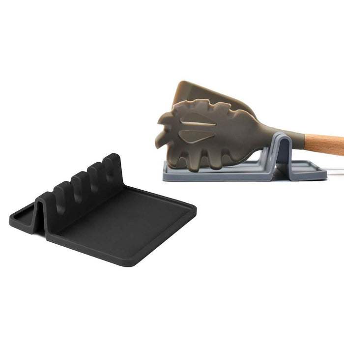 Non-Slip Heat Resistant Silicone Multiple Utensil Rest with Drip Pad by DailySale
