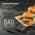 Non-Stick Aluminum Hamburger Press Patty Maker BBQ Burger Mold “Dad Grill Boss” by DailySale