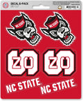 North Carolina State University Wolfpack 6-Piece Decal Sticker Set, 5x6 Inch Sheet, Gift for football fans for any hard surfaces around home, automotive, personal items by Fielders Choice