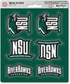 Northeastern State University Riverhawks 6-Piece Decal Sticker Set, 5x6 Inch Sheet, Gift for football fans for any hard surfaces around home, automotive, personal items