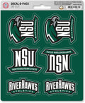 Northeastern State University Riverhawks 6-Piece Decal Sticker Set, 5x6 Inch Sheet, Gift for football fans for any hard surfaces around home, automotive, personal items by Fielders Choice