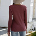 Notched Waffle Knit Solid Tee by DailySale