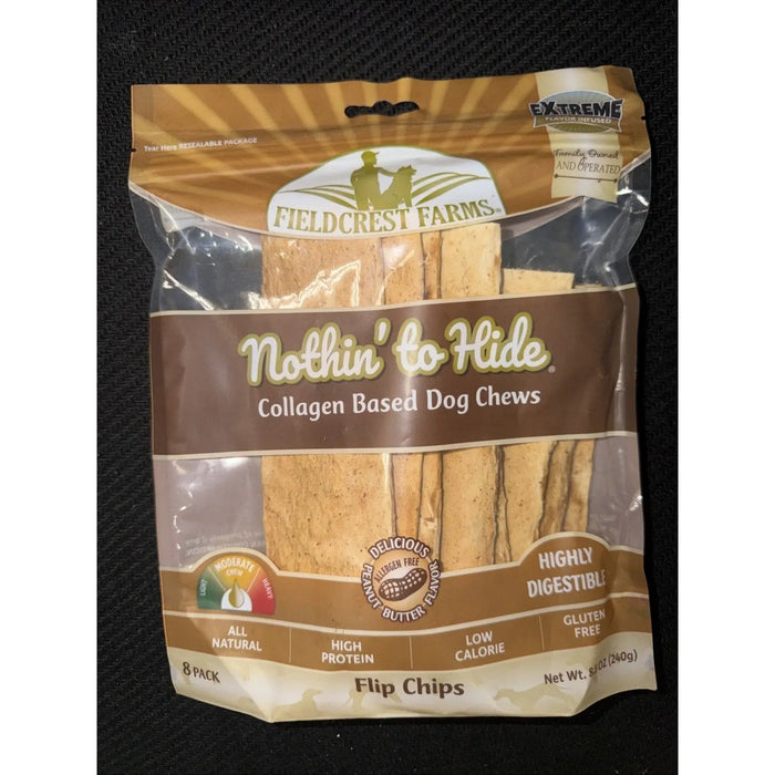 Nothin to Hide Flip Chips Peanut Butter Flavor Dog Chews - All Natural Rawhide Alternative Treats for Dogs by Price Is Right Miami
